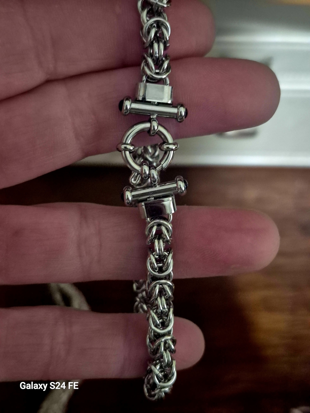 INC International Concepts Silver-Tone Byzantine Toggle Bracelet